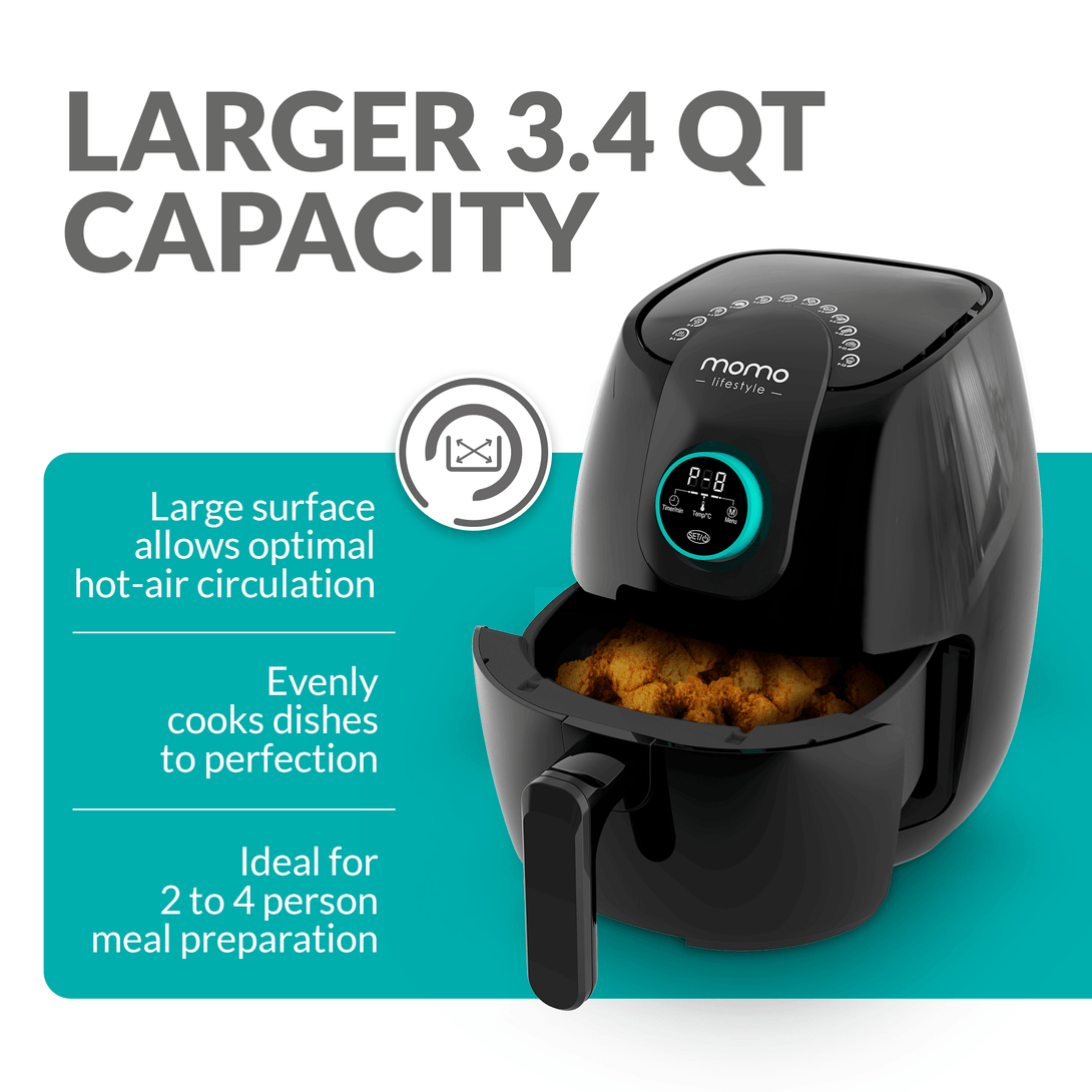 Small Ceramic Air Fryer | Easy Fry - Momo Lifestyle -<span style="background-color:rgb(246,247,248);color:rgb(28,30,33);"> Momo Lifestyle </span>