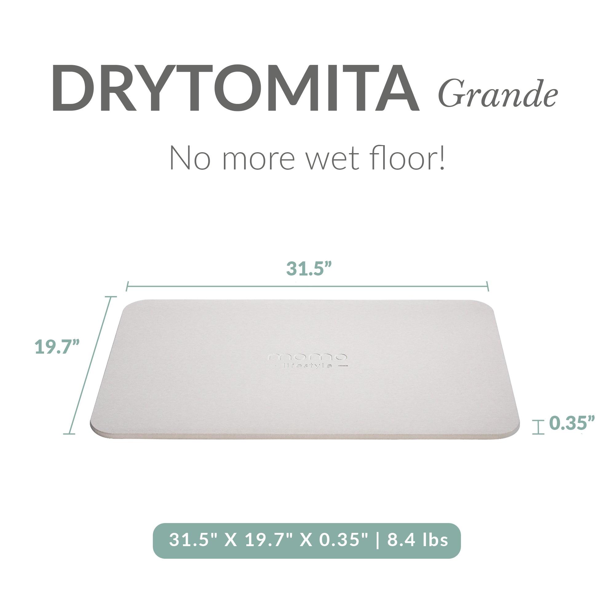 Momo Lifestyle Stone Bath Mat Drytomita Technology Diatomaceous Earth Bath Mat, Non-Slip Super Absorbent Quick Drying Shower Mat