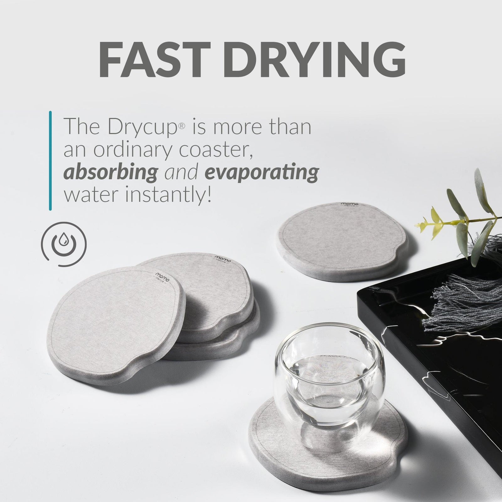 Stone Coasters | Drycup - Momo Lifestyle -<span style="background-color:rgb(246,247,248);color:rgb(28,30,33);"> Momo Lifestyle </span>